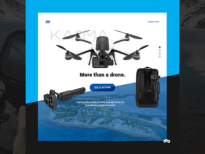 Gopro Karma Product Page Concept Design brand color design drone flat responsive ui ux web