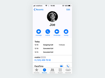 IOS Send Money Concept