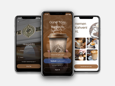 Kahve Hayali Coffee Mobile App app coffee login mobile order restaurant signup ui ux