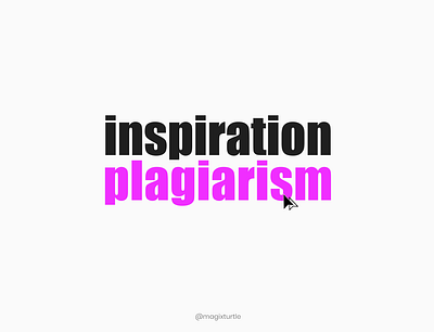 Inspiration - Plagiarism design flat illustration illustration. minimal typography typography art vector