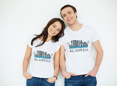 Klaipeda - T-shirt Design 9inchideas blue brand design brand identity branding creative graphic design graphics logo logo a day logo design logo designer logodesign logos logotype minimal seaside souvenir vector vectors