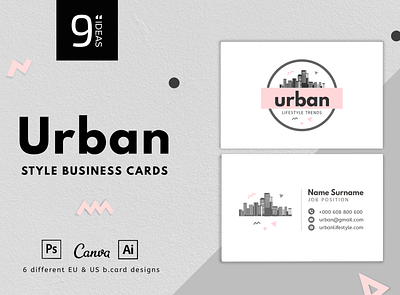 Urban business cards - 6 Designs Urban business cards - 6 Design 9inchideas brand identity branding business cards business cards design business cards for sale business cards free business cards stationery business cards templates creative market graphics logo logo a day logodesign minimal stationery stationery design stylish brand templates urban style