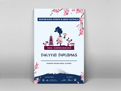 Children Olympic Flowers - Diploma 9inchideas brand identity branding certificate certificate design diploma diploma design graphics graphics design kids festival kids graphics logo logo a day logo design branding logo designer logodesign logotype minimal olympics tokyo olympics