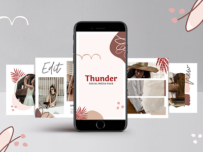 CANVA | Thunder Social Media Pack 9inchideas creative fashion branding fashion graphics graphic design inspiration instagram instagram design instagram pack instagram post instagram stories template instagram story instagram template instagram templates social media social media design social media marketing social media pack social media templates thunder social media pack