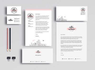 Urban style stationery set 9inchideas brand identity branding business cards business cards templates compliment slip graphic design graphics letterhead letterhead template letterheads logo logo template logodesign minimal stationery stationery design stationery set stationery template urban style