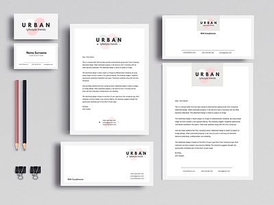 Urban style stationery set 9inchideas brand identity branding business card templates business cards business cards stationery compliment slip design graphic design graphics letterhead letterhead template logo logo design minimal stationery design stationery set stationery template templates for sale urban style