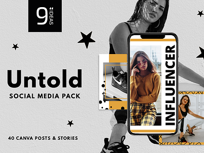 CANVA | Untold Social Media Pack bold branded feed fashion branding fashion graphics instagram instagram post instagram stories instagram stories pack instagram stories template instagram story instagram story template instagram template social media branding social media design social media marketing social media templates socialmedia stylish untold social media pack yellow