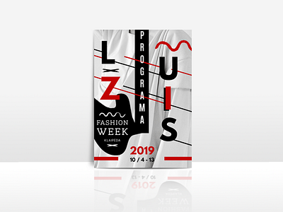 Fashion Week Klaipeda - Event Line Up 9inchideas brand design brand identity branding design event event branding event flyer flyer flyer design graphics graphics design graphics designer line up line up design minimal postcard postcard design print materials program