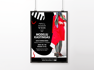 Fashion Week Klaipeda - Poster Deisgn 2020 trending graphics 2020 trends 9inchideas brand design brand designer brand identity branding event branding event design fashion fashion event fashion week graphics graphics design minimal poster poster a day poster art poster design posters