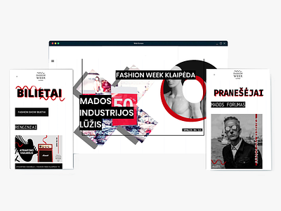 Fashion Week Klaipeda - Website 9inchideas ecommerce app ecommerce shop eshop graphic design graphics minimal web web design web design agency web design and development web design company web designer web developer web development web development company web development services webdesign website website design