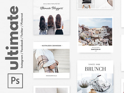 9"IDEAS - Ultimate Bundle bloggers fashion graphics feminine graphics insta stories instagram instagram blogger travel instagram media bundle instagram post design instagram story design layouts lifestyle blogger minimal photoshop social media branding social media bundle social media pack social media templates templates