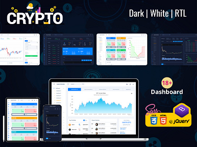 Cryptio Tokenizer Crypto Currency Admin Template admin admin dashboard admin template admin theme bitcoin bootstrap 4 bootstrap admin template bootstrap admin theme crypto cards crypto dashboard cryptocurrency dashboard template ico admin responsive tokenization ui ux