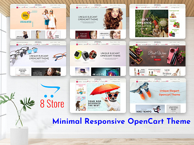 Minimal - Responsive OpenCart Theme clothing e commerce fashion fluid grid jewelry jewelry opencart template minimal modern multipurpose opencart theme responsive shopping store