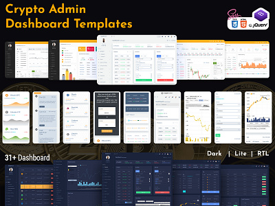Responsive Cryptocurrency HTML Template + Bitcoin Dashboards ICO bitcoin bootstrap 4 bootstrap admin template bootstrap admin theme crypto cards crypto dashboard cryptocurrency dashboard template ico admin ico dashboard product design project management responsive task management task manager ui design ux web design