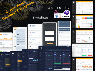 Cryptocurrency HTML Templates + Bitcoin Dashboards + ICO admin admin dashboard admin template admin theme bitcoin bootstrap 4 bootstrap admin template bootstrap admin theme crypto cards crypto dashboard cryptocurrency dashboard template ico admin responsive