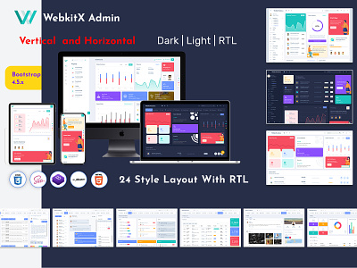 Bootstrap Admin Template & Power BI Dashboard