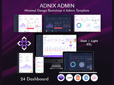 Adnix - Responsive Bootstrap Admin Template Dashboard admin admin dashboard admin template admin theme backend dashboard bootstrap dashboard dashboard html template dashboard template html5 dashboard material admin pages dashboard responsive admin template ui framework web apps