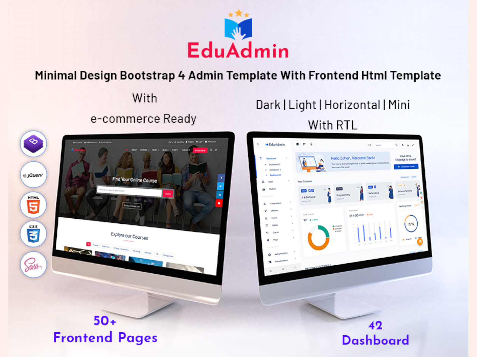 e-learning Responsive Bootstrap Admin Template Dashboard by Dipesh ...
