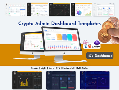 Responsive Cryptocurrency HTML Templates Bitcoin Dashboards ICO bitcoin bootstrap 4 bootstrap admin template bootstrap admin theme crypto cards crypto dashboard cryptocurrency dashboard template enterprise app enterprise ux ico admin ico dashboard interface product design responsive saas ui uiux ux uxdesign