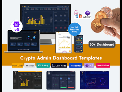 Responsive Cryptocurrency HTML Templates Bitcoin Dashboards ICO