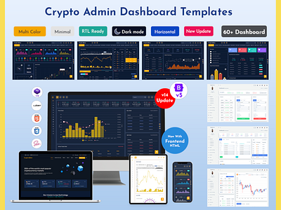 Cryptocurrency HTML Templates + Bitcoin Dashboards + ICO