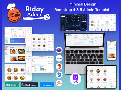 Restaurant Bootstrap 5 Admin Template Webapp