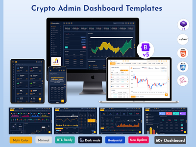 Responsive Cryptocurrency HTML Templates + Bitcoin Dashboards +