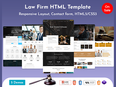 Responsive Website Template Law Firm - One Page attorney branding business creative full width law firm lawyer minimal multipurpose party personal photography portfolio responsive web design wedding wellness
