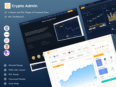 Responsive Cryptocurrency HTML Templates Bitcoin Dashboards ICO bootstrap 5 responsive saas
