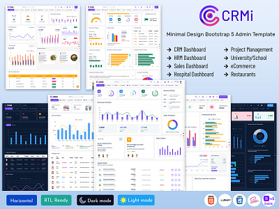 CRM Software backend dashboard admin template HTML