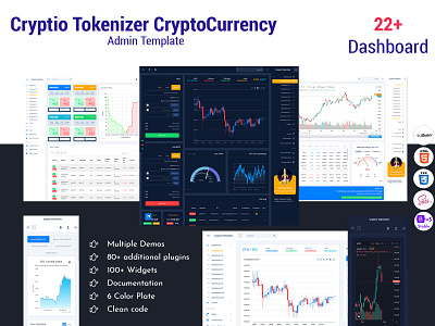 Cryptio Tokenizer Crypto Currency Admin Template Dashboard animation bitcoin crypto crypto currency ethereum futureswap modern nft responsive uiux website