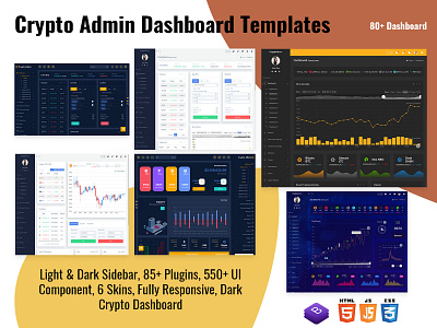 Responsive Cryptocurrency HTML Templates Bitcoin Dashboards ICO