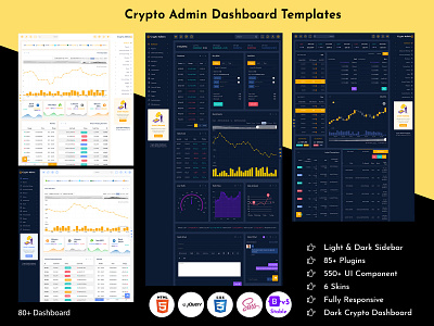 UI Interface Illustration Cryptocurrency HTML Template Dashboard