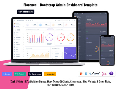 Bootstrap Admin Dashboard Template admin panel admin templates analytics bootstrap charts crm dashboard dashboard template design interface illustration product design sales dashboard ui user dashboard ux web apps web design