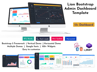 Bootstrap Admin Dashboard Template HTML