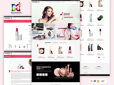 Cosmetics - Multi-Purpose eCommerce Shop HTML Template ajax lazy load ajax product filter attributes filter color swatch color swatches fashion fashion template handmade online fashion store organic product filter responsive