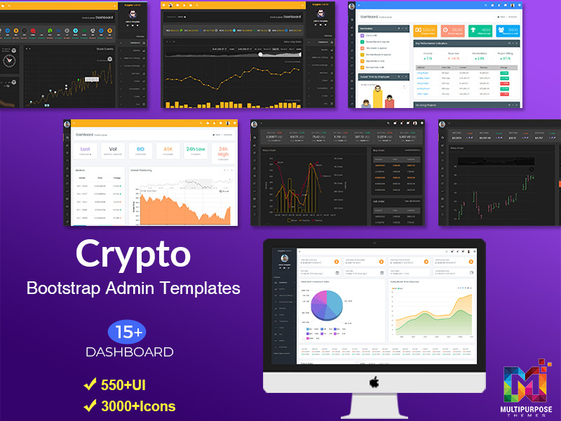 Crypto Admin - Bitcoin Dashboards + ICO admin dashboard bitcoin dashboard crypto template responsive dashboard template crypto dashboard crypto cards bootstrap admin theme bootstrap admin template bootstrap admin