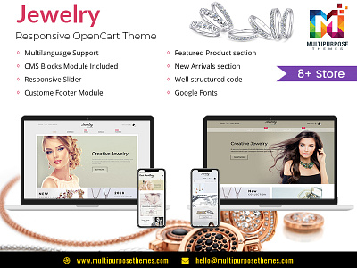 Jewelry Opencart Theme jewelry opencart template jewelry themes minimal themes modern multipurpose responsive design responsive ecommerce responsive opencart