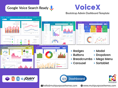 Voicex Admin Dashboard Template + Bitcoin Dashboards + ICO bitcoin bootstrap 4 bootstrap admin template bootstrap admin theme crypto cards crypto dashboard cryptocurrency dashboard template ico admin ico dashboard responsive