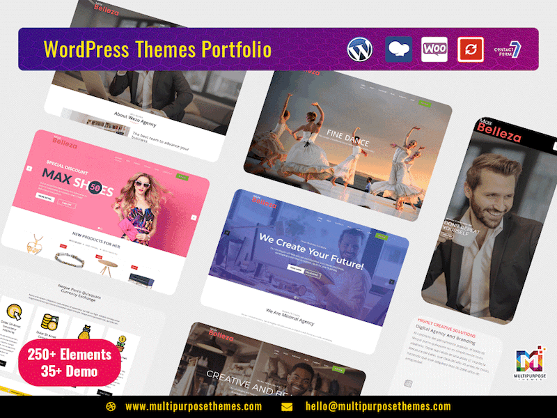 WordPress Theme - 35+ Homepage options agency blog business clean corporate creative gallery minimal modern multipurpose photography portfolio responsive shop woocommerce themes