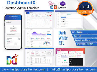 DashboardX Bootstrap Admin Template admin dashboard admin panel admin template crm portal dashboard design hrms sass ui framework uid ux ui