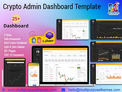 Cryptocurrency Dashboard Template + Bitcoin Dashboards + ICO admin admin dashboard admin template admin theme bitcoin bootstrap 4 bootstrap admin template bootstrap admin theme crypto cards crypto dashboard cryptocurrency dashboard template ico admin responsive