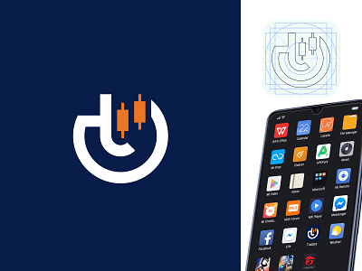 Icon of the mobile trading app android app branding graphic design grid icons logo logotype mobile ui