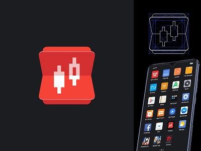 Icon of the economic calendar mobile app android app branding dark mode graphic design grid icon icons logo logotype mobile