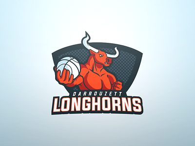 Darrouzett Longhorns - Logo Design branding bull gaming logo longhorn mascot sports