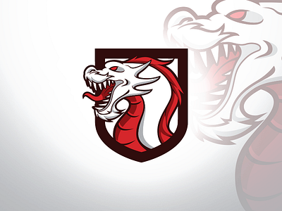 Crimson Rage 2 - Logo Design 2 crimson design dragon gaming illustration logo mascot rage sport