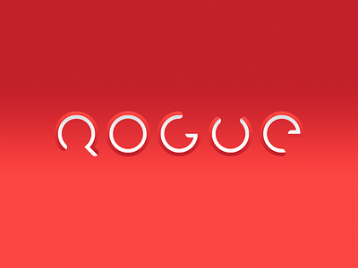 ROGUE - Type Logo circular design gradient logo rogue round smooth typography