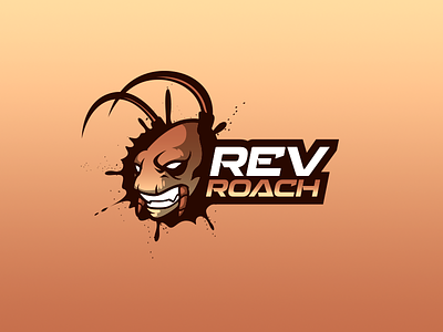 Rev Roach - Logo Design cockroach design face gaming insect logo rev roach youtube