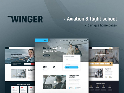 Winger - Aviation & Flight School WordPress Theme web design webdesign wordpress wordpress theme wordpress themes