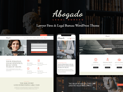 Abogado - Lawyer Firm & Legal Bureau WordPress Theme blog business design illustration logo web design webdesign wordpress wordpress theme wordpress themes